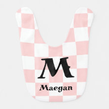 Light Red Checkered Pattern Background Baby Bib