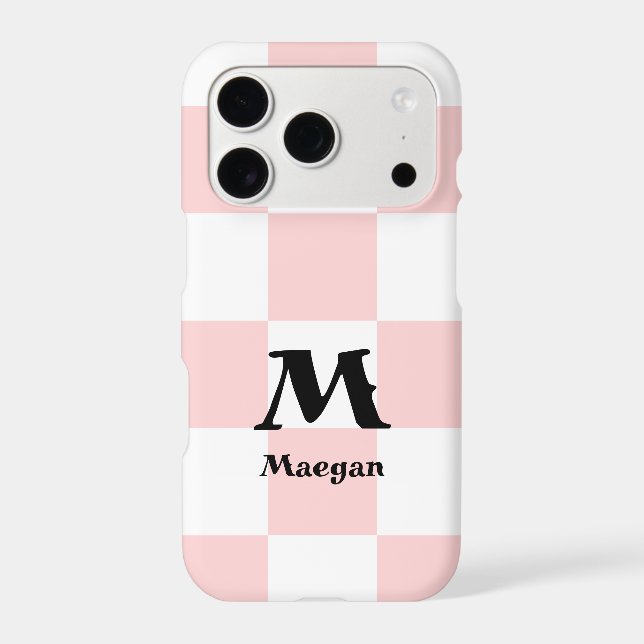 Light Red Checkered Pattern Background Case-Mate iPhone Case (Back)