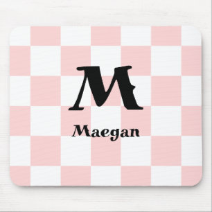 Light Red Checkered Pattern Background Mousepad