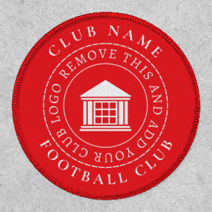 Light Red Club Name and Logo Professional Simple Patch