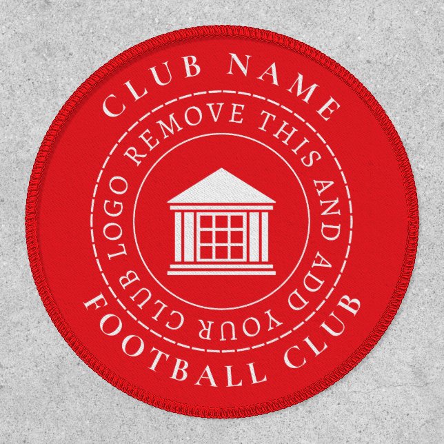  Light Red Club Name and Logo Professional Simple Patch (Front)
