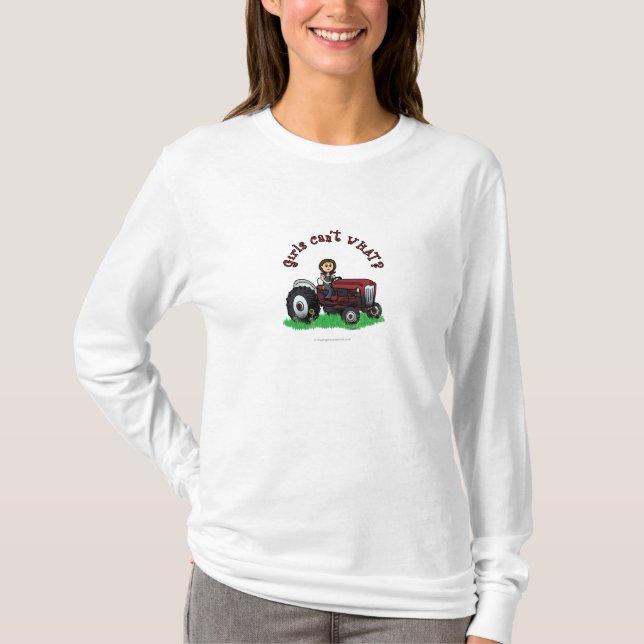 Light Red Farmer Girl T-Shirt (Front)