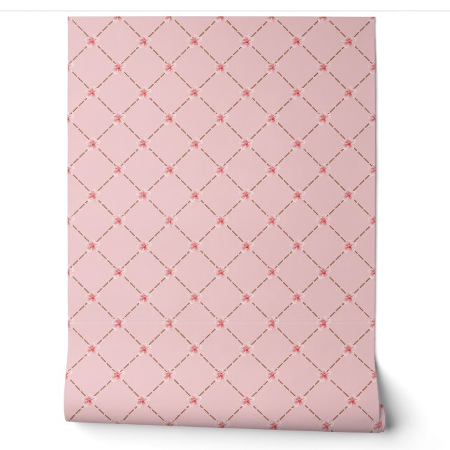 Light Red Flower Fields Wallpaper (Unrolling)