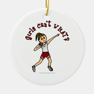 Light Red Shot Put Ceramic Ornament