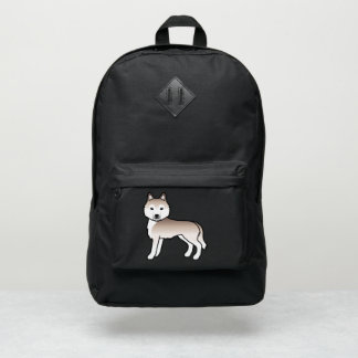 Light Red Siberian Husky Cute Cartoon Dog Port Authority® Backpack