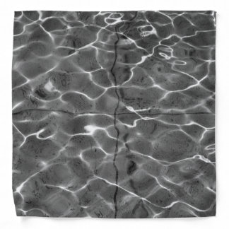 Light Reflections On Water: Black & White Bandana