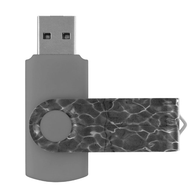 Light Reflections On Water: Black & White Flash Drive (Opened)