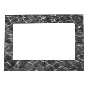 Light Reflections On Water: Black & White Magnetic Frame