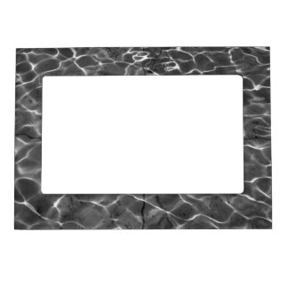 Light Reflections On Water: Black & White Magnetic Frame