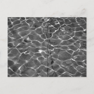 Light Reflections On Water: Black & White Postcard