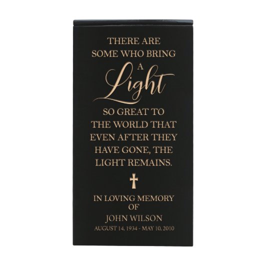 Light Remains After Gone Keepsake Memorial Urn (Front)