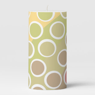 Light Retro Rainbow w/ Big Polka Dots Candle