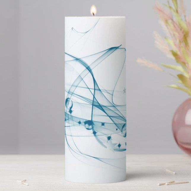 Light Ribbons Pillar Candle (In Situ)