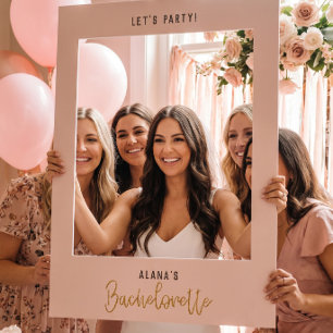 Light Rose Bachelorette Selfie Photo Prop  Frame
