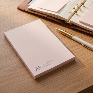 Light Rose Personalized Monogram Personal Post-it Notes