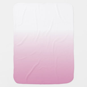 LIGHT ROSE PINK OMBRE BABY BLANKET