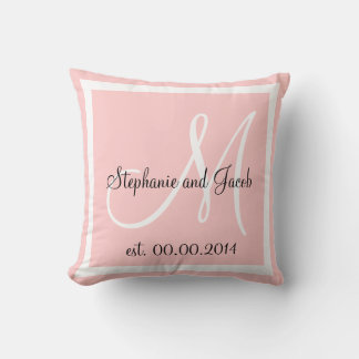 Light Rose Pink Wedding keepsake pillow