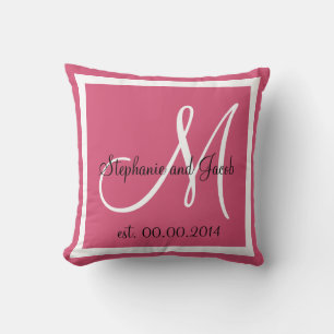 Light Rose Pink Wedding keepsake pillow