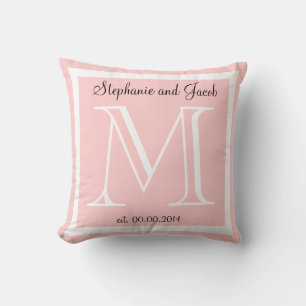 Light Rose Pink Wedding keepsake pillow