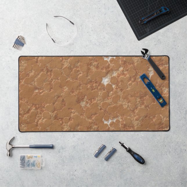 Light Rust abstract Desk Mat (Workstation)