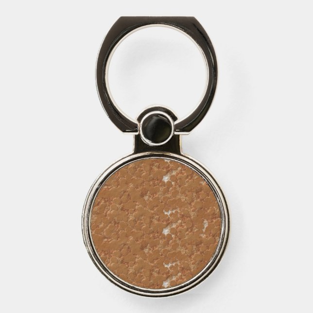 Light Rust abstract Phone Ring Stand (Front)