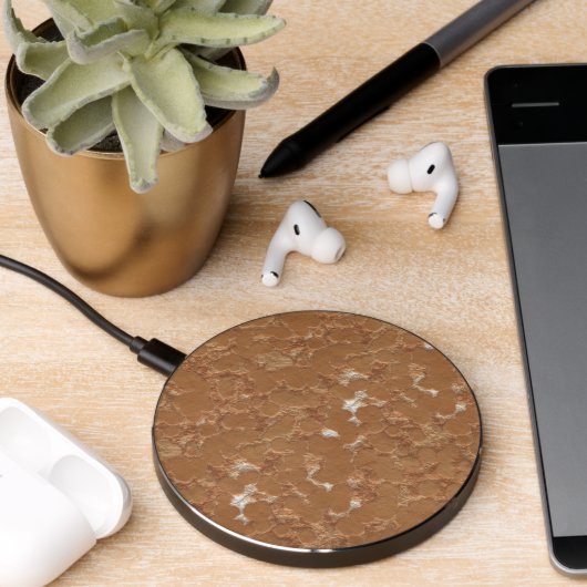 Light Rust abstract Wireless Charger (Desk 2)