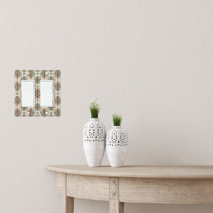 Light Rustic Traditional Double Rocker Switch Cover