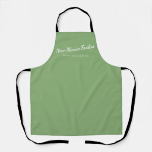 Light Sage Apron with New Mexico Foodies logo