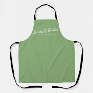 Light Sage Apron with Santa Fe Foodies logo