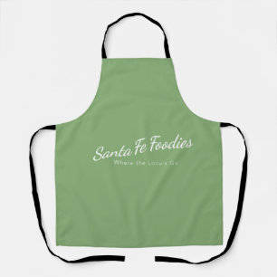 Light Sage Apron with Santa Fe Foodies logo