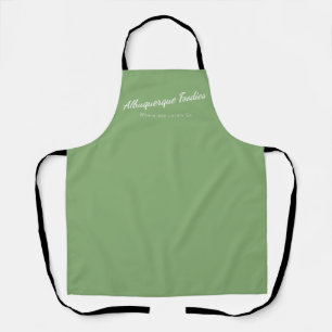 Light Sage Apron with Santa Fe Foodies logo