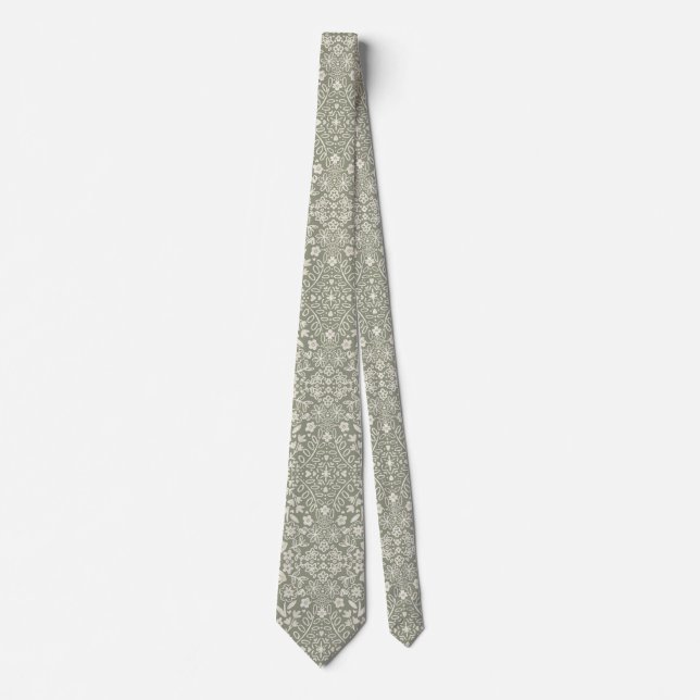 Light Sage Garden Colors Neck Tie (Front)