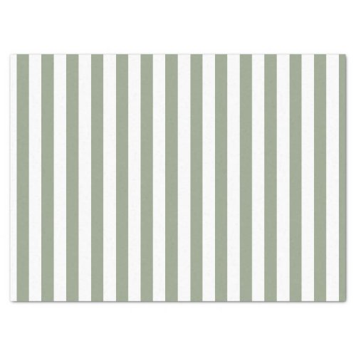 Light Sage Green and White Stripe Tissue Paper