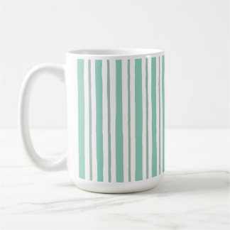 Light Sage Green color stripes style Coffee Mug