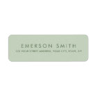 Light sage green elegant minimalist return address