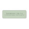 Light sage green elegant minimalist return address