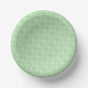 Light Sage Green Geometric Squares Modern Elegant Paper Bowls