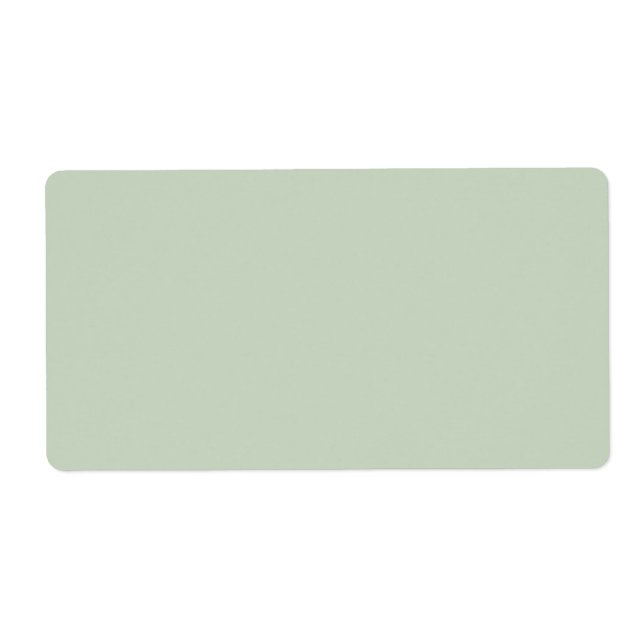 Light sage green labels,  plain solid color blank label (Front)