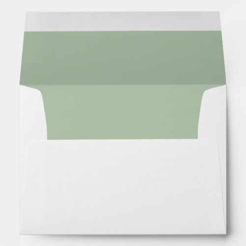 Light Sage Green Lined Envelope