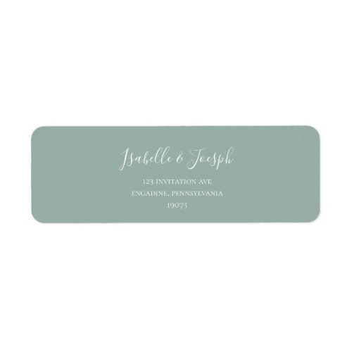 Light Sage Green Return Address Label