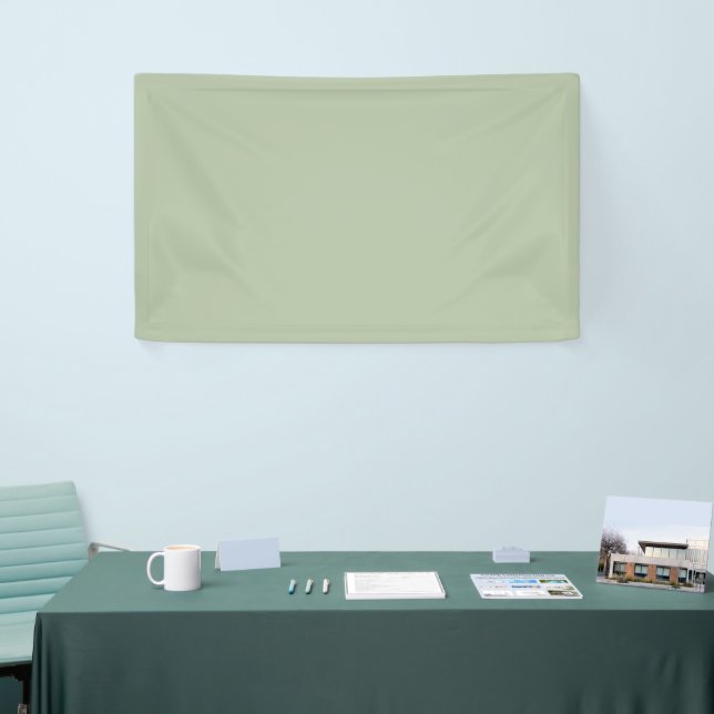 Light Sage Green Solid Color Banner (Tradeshow)