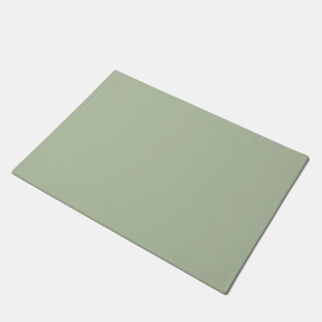 Light Sage Green Solid Color Doormat (Angled)