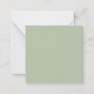 Light Sage Green Solid Color Note Card
