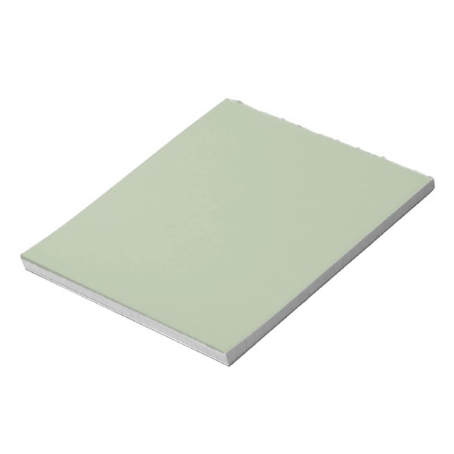 Light Sage Green Solid Color Notepad (Rotated)