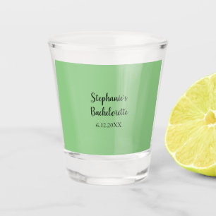 Light Sage Green Wedding Bachelorette Favor Gift Shot Glass