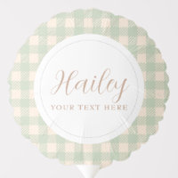 Light Sage green yellow gingham plaid wedding