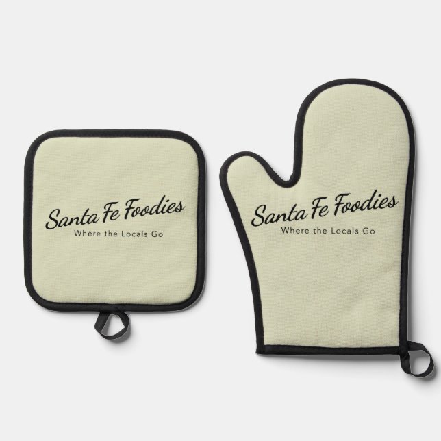 Light Sage Oven Mitt, Potholder Mitt & Pot Holder Set (Front)