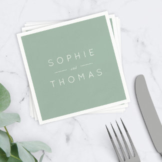 Light Sage Wedding Napkins