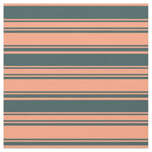 Light Salmon and Dark Slate Gray Pattern Fabric