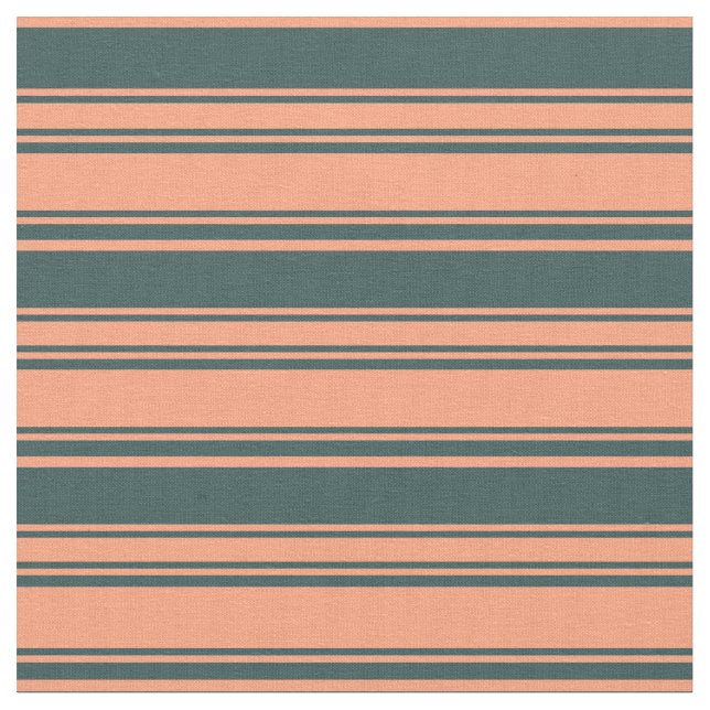 Light Salmon and Dark Slate Gray Pattern Fabric (Close Up)